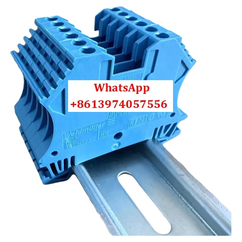 

100 pcs WDU 2.5 BL W series 2.5 square terminal blocks, blue terminal 1020080000
