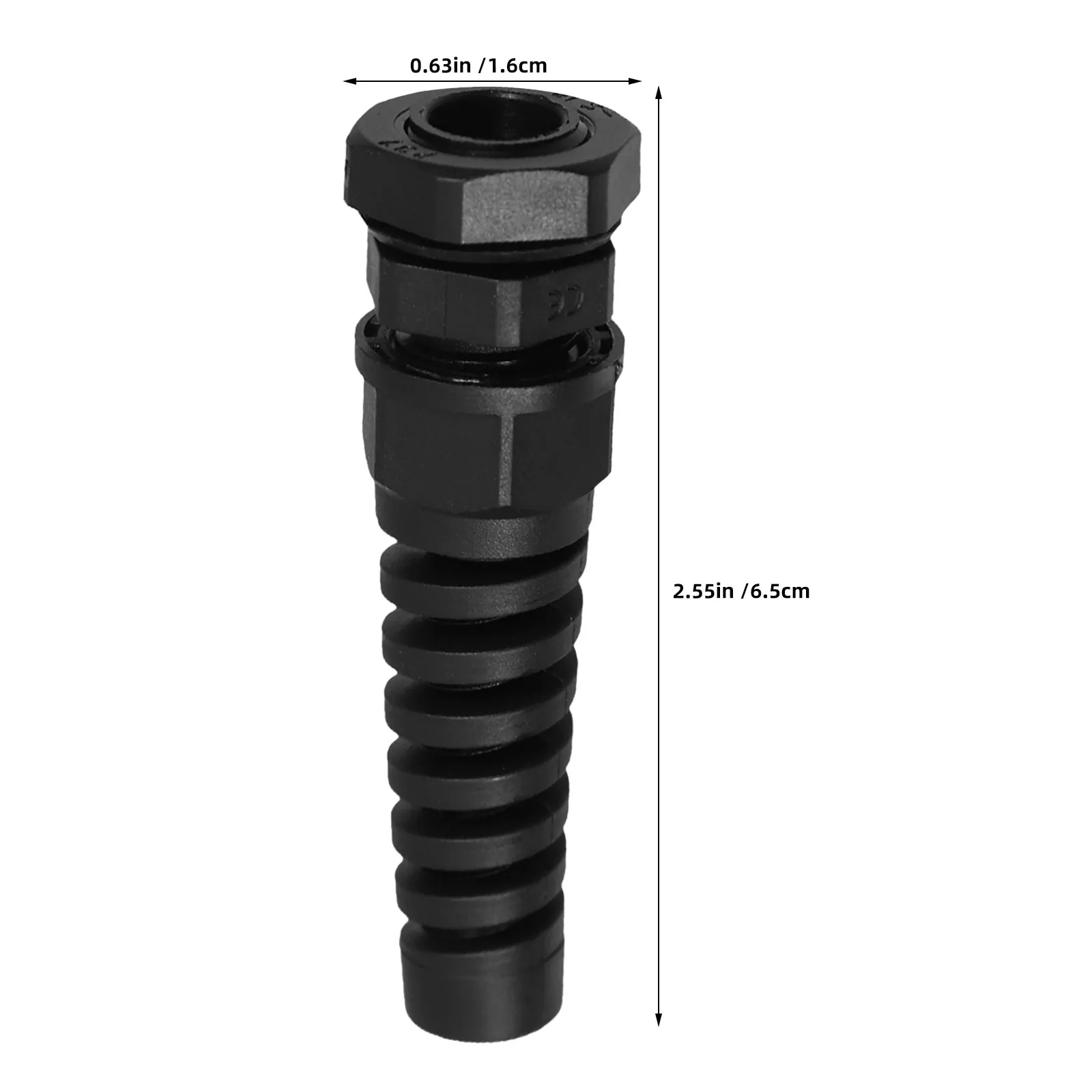 15Pcs Industrial Cable Glands Nylon Waterproof Spiral Cord Grip Connector for Outdoor Control Panel Strain Relief Cord