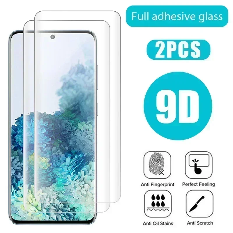 

2 шт. изогнутое закаленное стекло для Samsung Galaxy S23 S22 S21 S20 S10 S9 Plus ультрапротектор экрана Note 20 Ultra 10 Plus 9 стекло