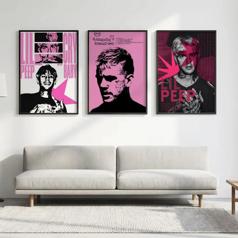 Singer Lil Peep Poster HD art, waterproof, sticky wall, home decoration (living room, bedroom, bar), aesthetic