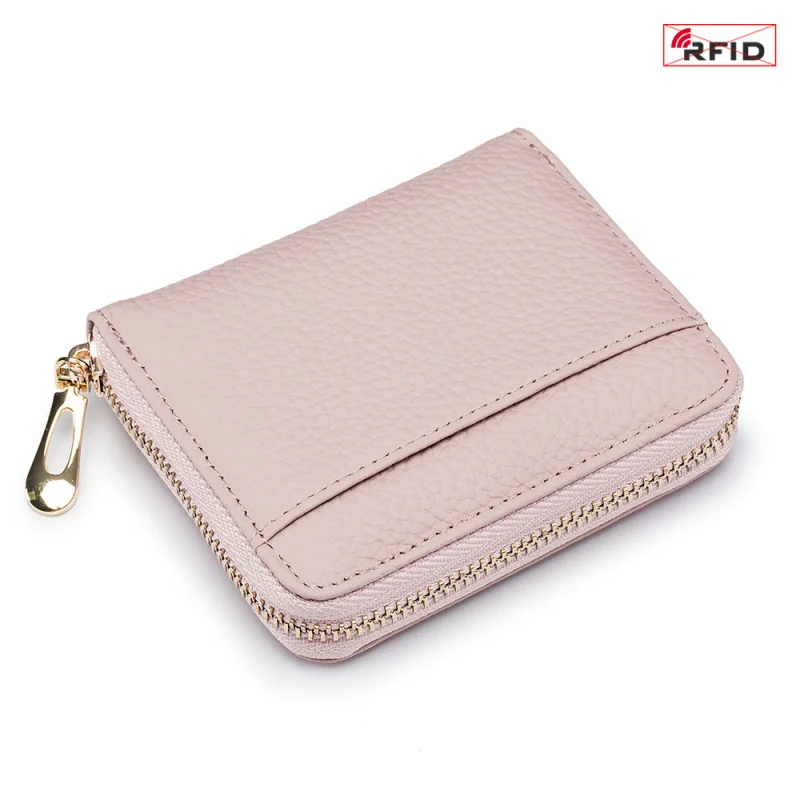 Western Short Multifunctional RFDI Blocking Leather Women Wallet Fashion Large Capacity Coin Purse for Ladies