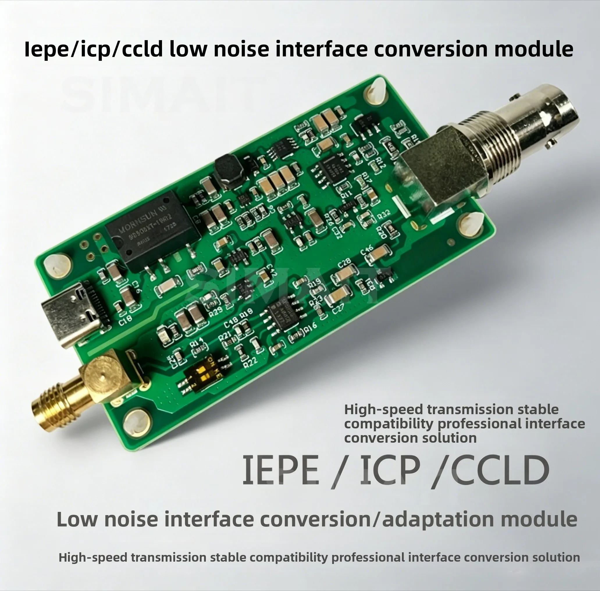 IEPE Interface Adapter 4mA Constant Current Source, Vibration Accelerometer Sensor Interface Module