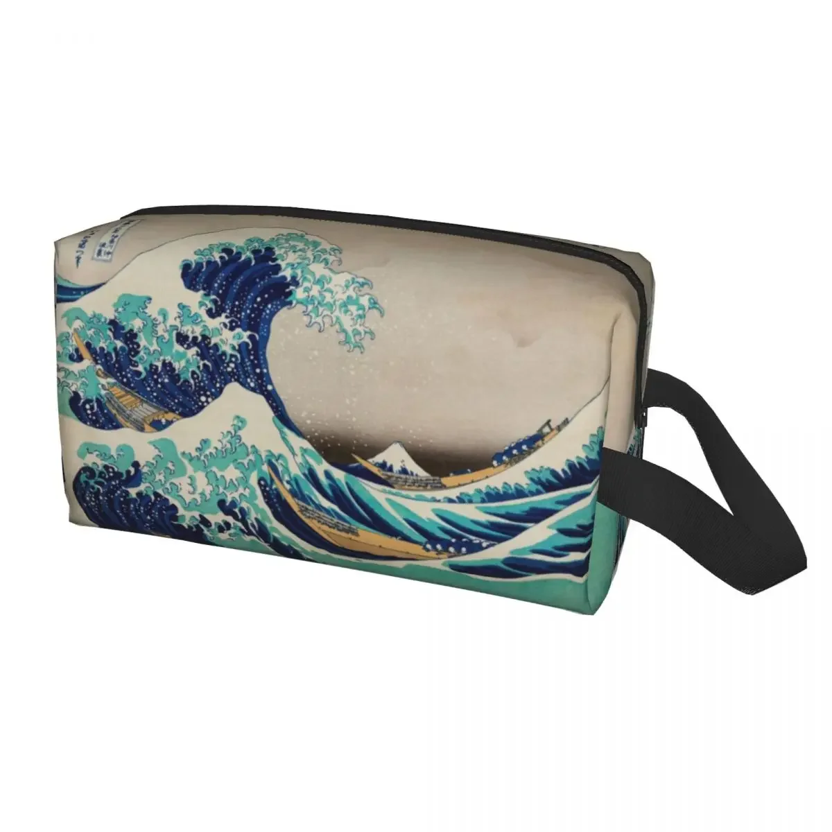 Custom Great Wave Off Kanagawa Vintage Japanese Travel Cosmetic Bag Women Makeup Toiletry Organizer Lady Beauty Storage Dopp Kit