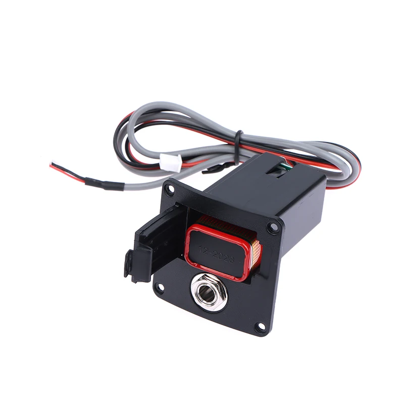 New 1 Set DIY Accessories 9V Battery Case Holder Cover Box For Acoustic Guitar Bass Pickup Black Guitar Parts