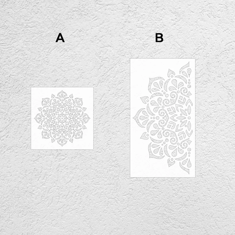 40cm - 80cm Stencil Wall For Painting Decor Template Furniture Makers Decorative To Paint Putty Brick Round Flower Mandala S309