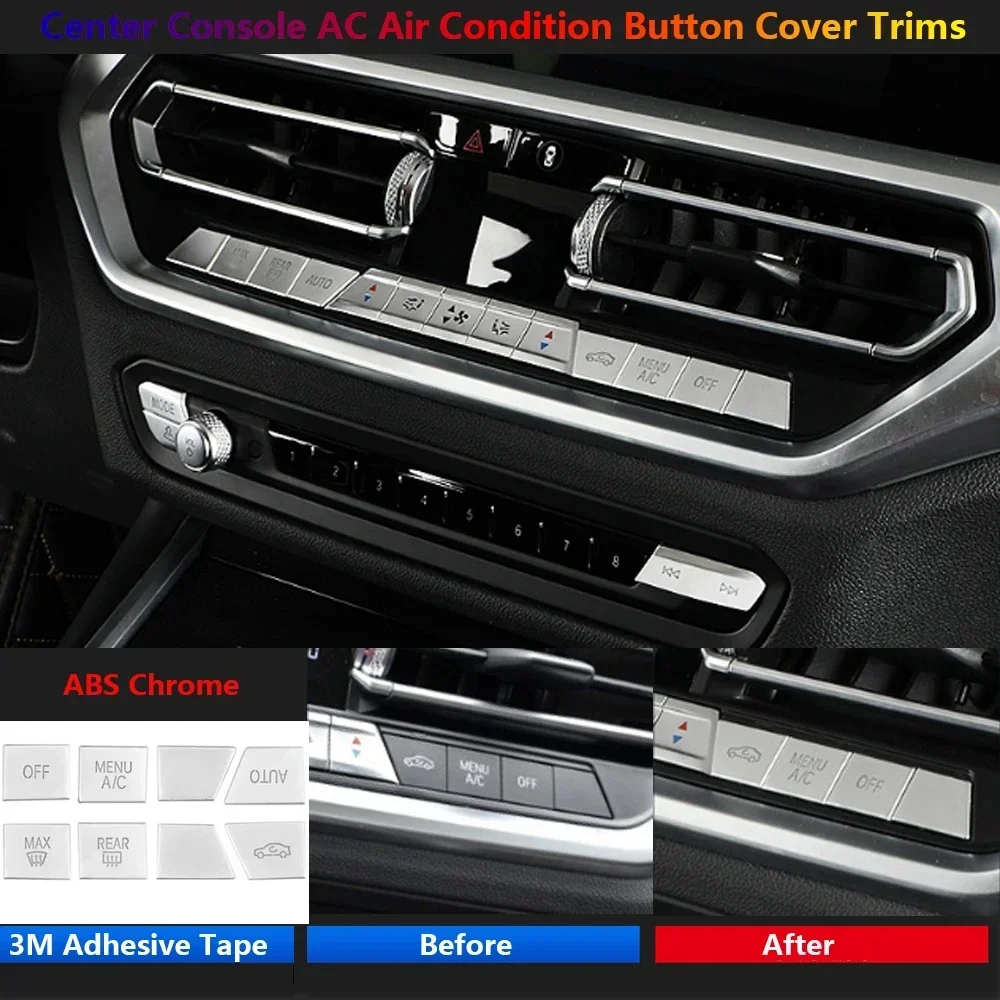 

For BMW 3 Series G20 G28 G80 Interior Protector Cover Accessories Car Center Console Panel Air Condtioner AC Button Trim Sticker