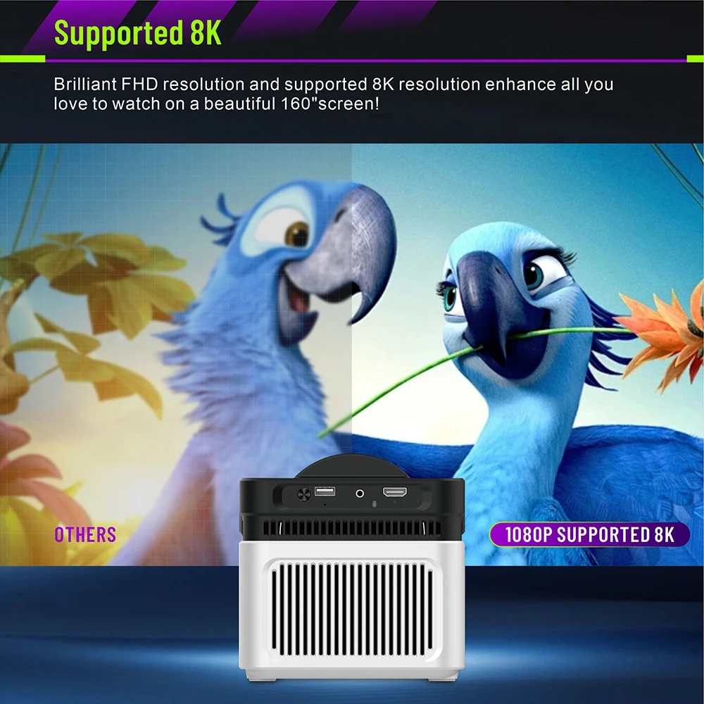 2025 محمول متعاطي المخدرات 8k رمي قصير أندرويد 11 1080p أفضل مسرح منزلي صغير فيديو ذكي خارجي