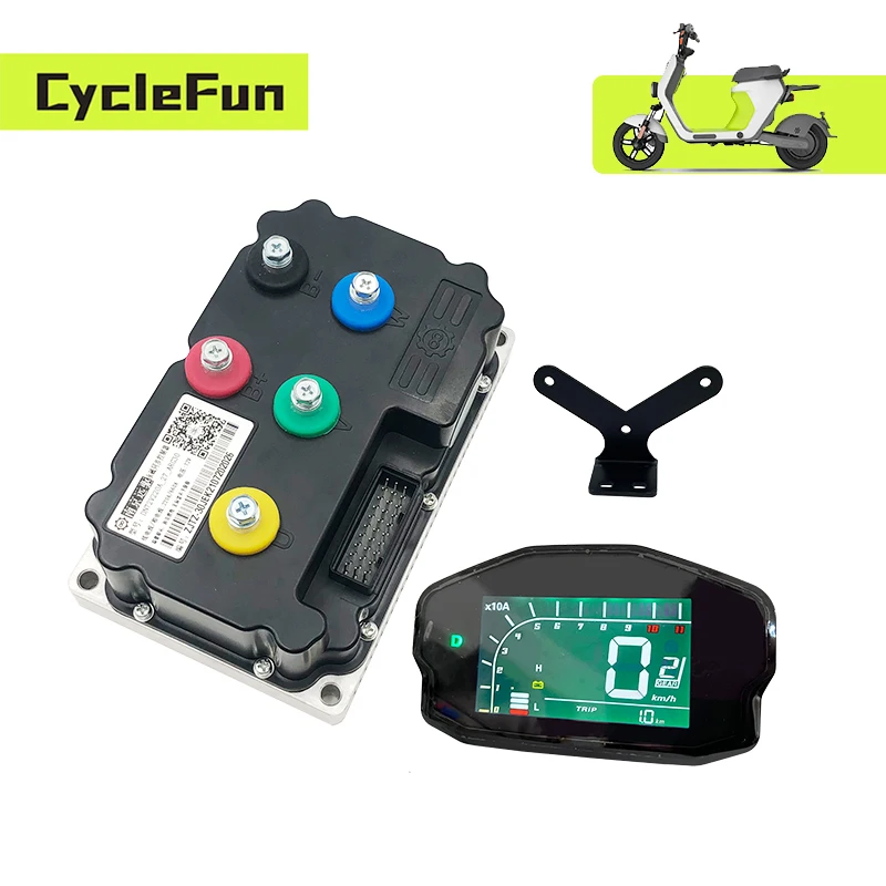 FarDriver 2KW-3KW ND72300 100A/300A BLDC Sine Wave Controller With DKD One-lin Display For Electric Motorcycles Scooter E-bike