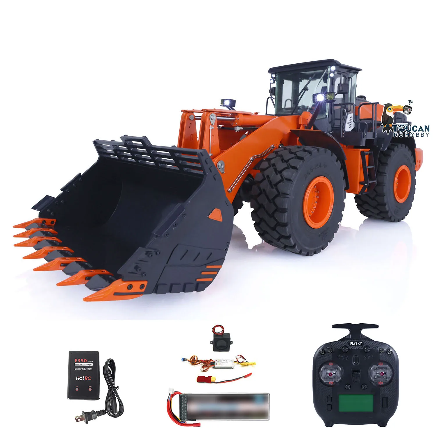 1/14 JDM 198 ZW370 RC cargador hidráulico RTR ingeniero de Radio Control máquina de coche vehículo de construcción con nuevo 201 juguetes de juego de sonido