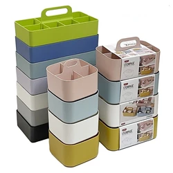 Stackable Plastic Compartmentalized Portable Storage Basket, Tools Office Hospital Factory Tools Stationery Boxes