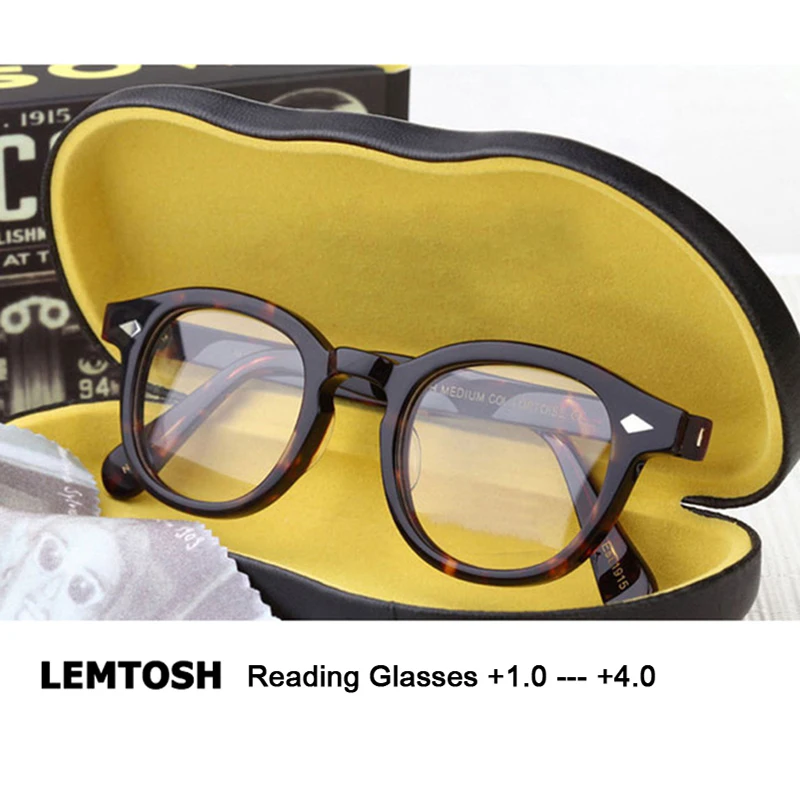 Lesebrille Männer Johnny Depp Lemtosh Frauen Luxusmarke Vintage Acetat Rahmen Presbyopic Brillen Diopter 1,0 2,0 4,0 – Detail 7