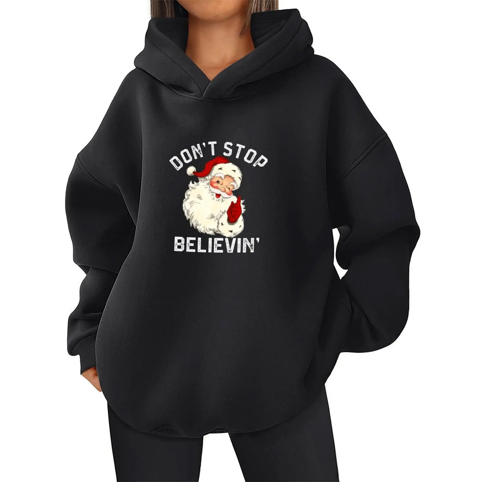 

Women Sweater Hoodies Winter Casual Printed Comfortable Fabric Long Sleeve Sweater Winter Woman Clothes 2025