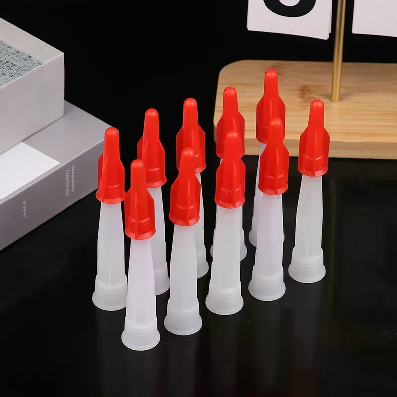 

10Pcs Spare Silicone Nozzle Sealant Tool Kit Re-sealable Mastic Cartridge Spare Nozzles Screw Cover For Caulking Pipes