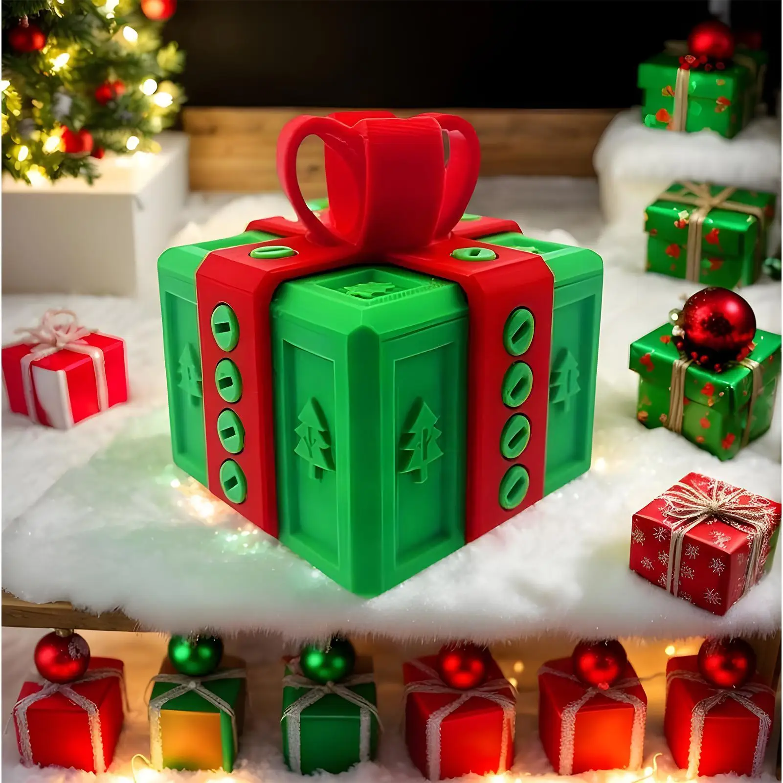 3D-geprinte grappige prankdoos met schroef voor contant geld snoepkaart munt sieraden kinderen familie vriend verjaardag vakantie kerst decor