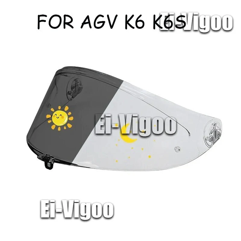 

Photochromic Shield Visor Lenses for AGV K6 K6S Visor Full Face Viseira Capacete Racing Helmet Parts