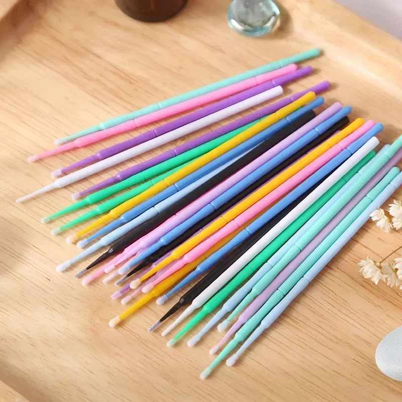 100PCS Eyelash Extension Tools MicroBrush Eyelashes Extension For Disposable Individual Lash Removing Swab Micro Brush