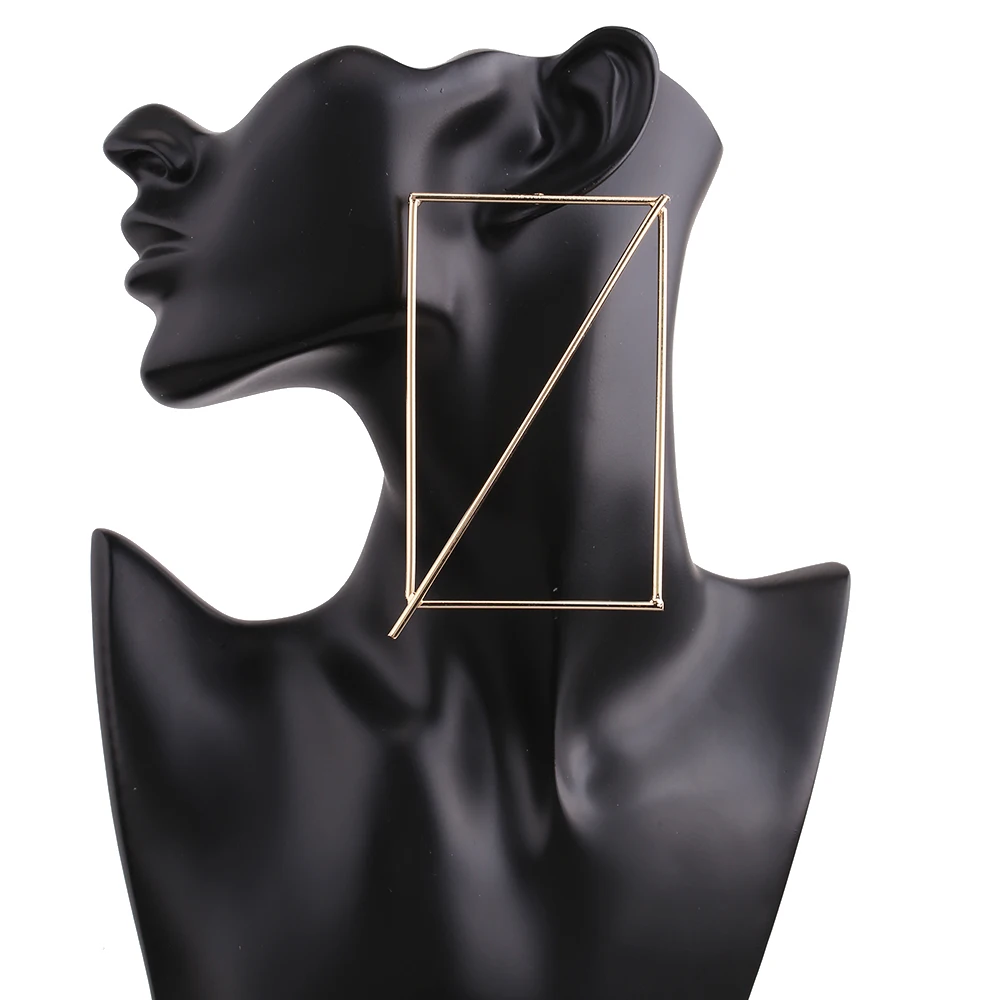 Ladies Large Earrings Rectangular geometric Women's earrings Large Square Fashion Earrings Rectangle Fashion Jewelry Wholesale