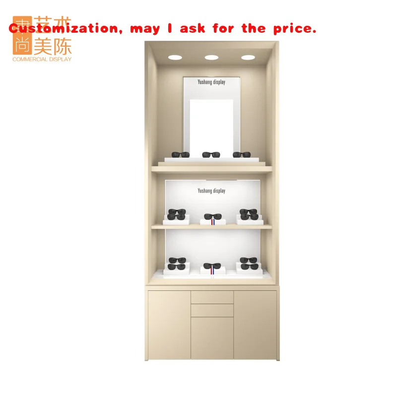 

custom.YUSHANG Luxury 5-Tier LED Showcase and Portable and Detachable Eyewear Display Cabinet Premium Stores