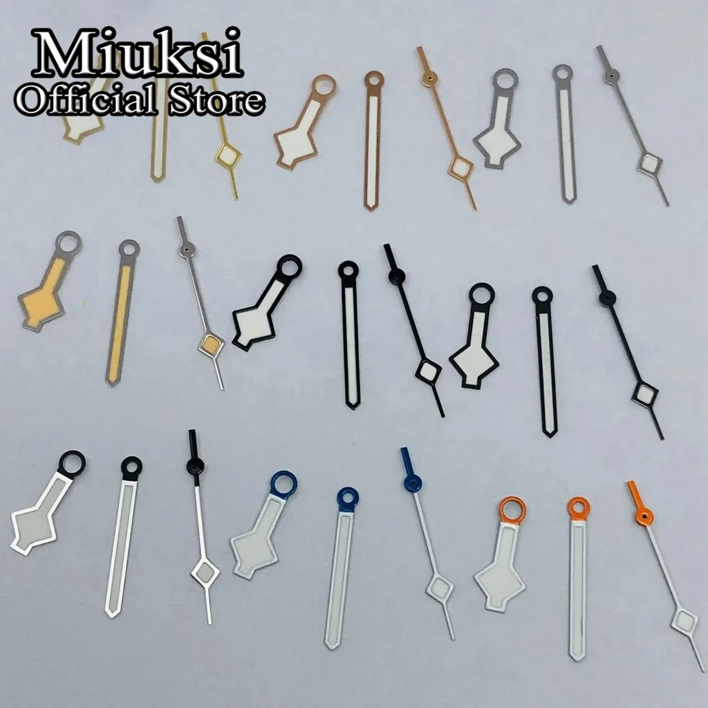 Miuksi srebrna róża złoty żółty świetliste dłonie ręce fit NH35 NH36 ETA2824 2836 Miyota8215 8205 821A Mingzhu DG2813 3804 ruch