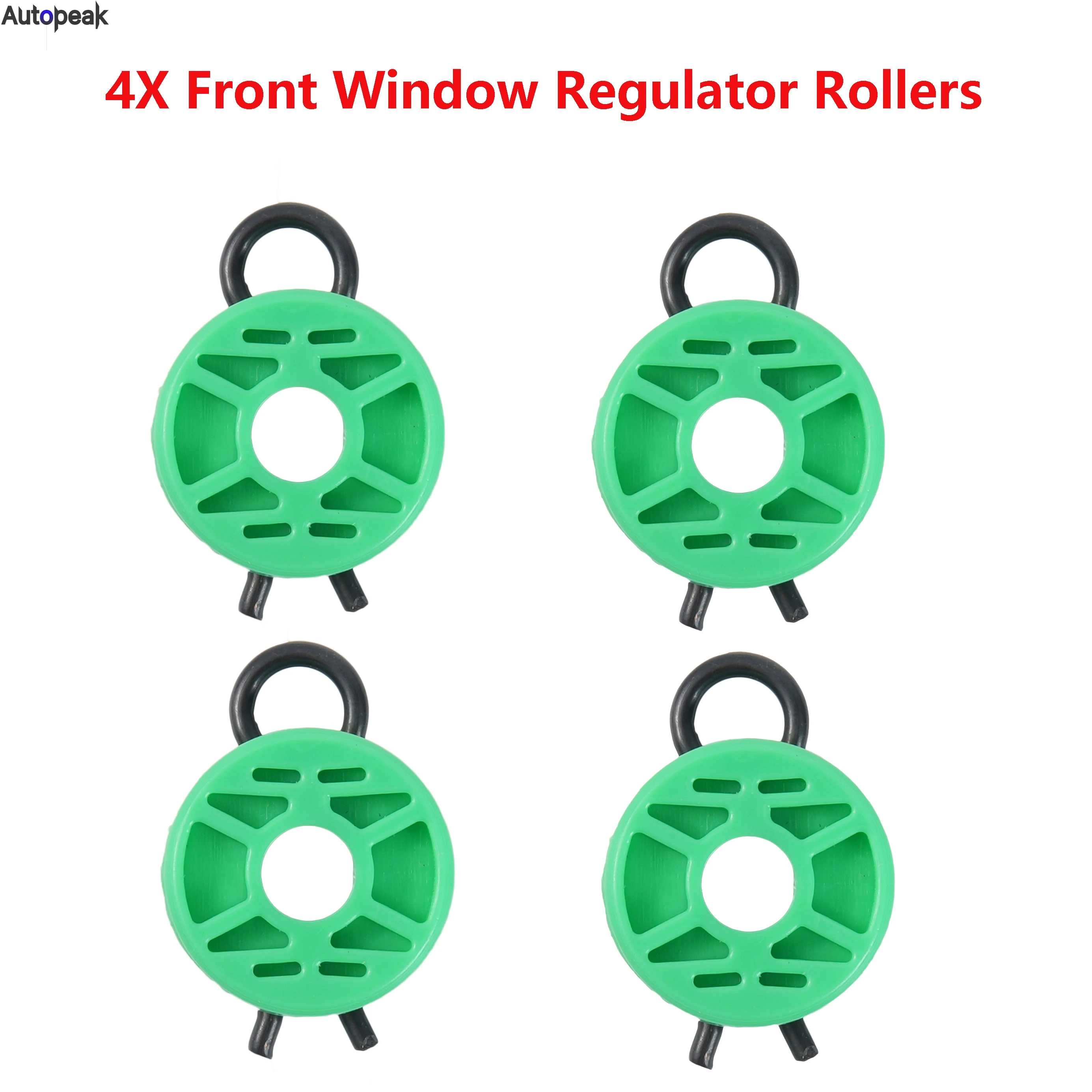 4Pcs Front Green Power Window Regulator Guide Roller Clip For Volvo 850 1993 - 1997 S70 V70 1998 - 2000 Automotive Goods 4493433