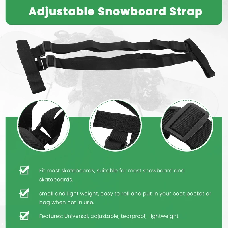 Skateboard Shoulder Carrier Skateboard Carry Strap Durable Adjustable Snowboard Skateboard Backpack Strap