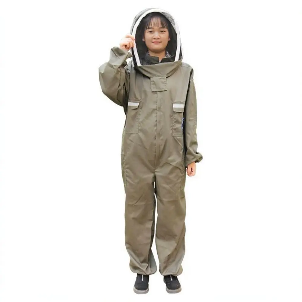 Beekeeping Suit Full Body Protective Gear With Veil Breathable Anti Bee Coverall Professional Gardening Equipment