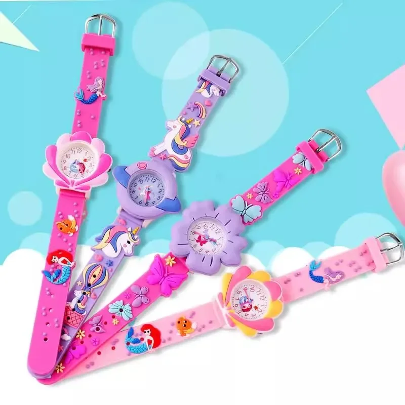 2025 Nuovo girasole nuvola stampato cinturino in silicone orologio per bambini ragazza simpatico cartone animato orologio al quarzo orologi per bambini ragazzi ragazza Watche