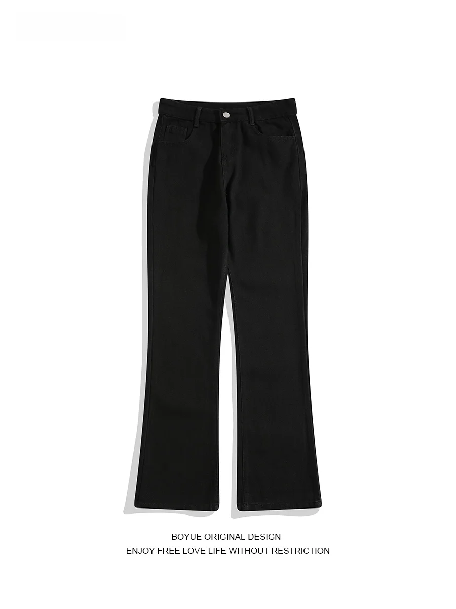 

Мужские джинсы Boyue: весенне-осенние, повседневные, широкие, с высокой талией, на молнии, модные, в американском стиле, для подростков, длинные, свободные, расклешенные