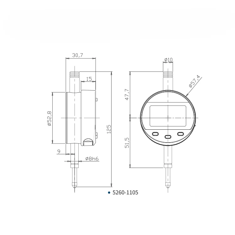 For Dasqua High Quality 0-12.7mm 0-25.4mm 0-50.8mm 0-101.6mm 2 Years Warranty Digital Indicator Metrology