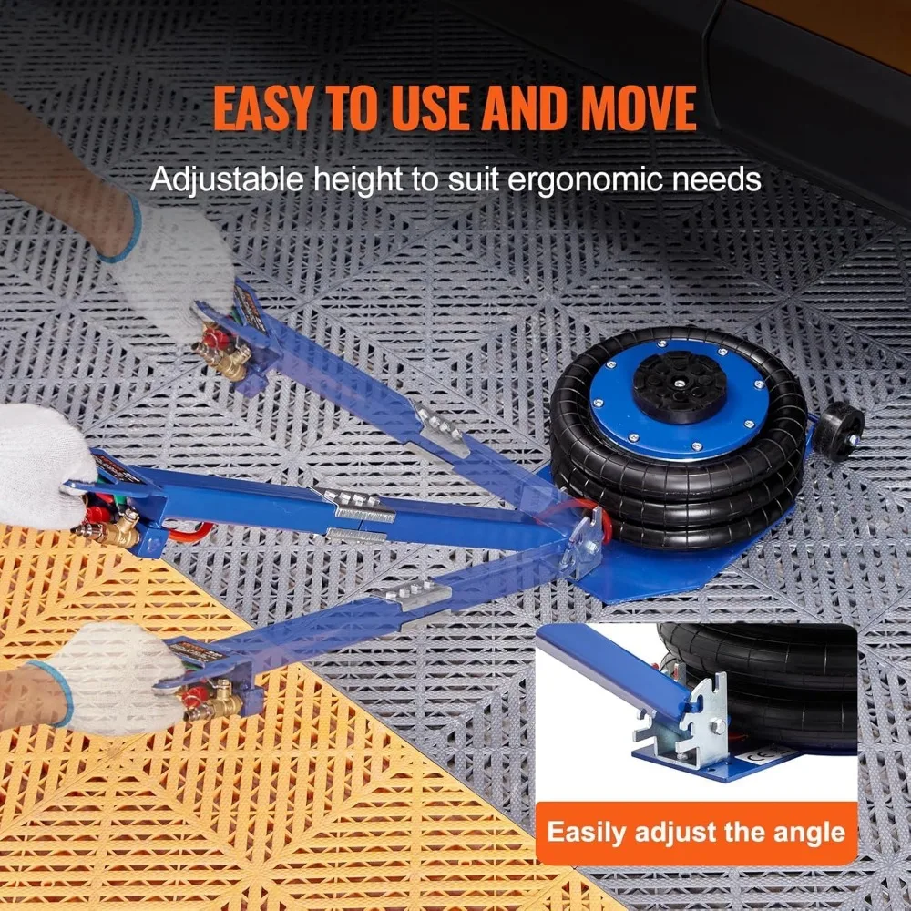 แม่แรงลม 3 ตัน รับน้ำหนักได้ 6600 ปอนด์ แม่แรงลมยกเร็วพร้อมด้ามจับปรับระดับได้สำหรับรถยนต์และรถ SUV