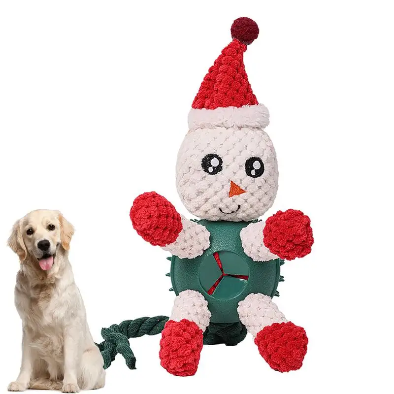 

Slow Feeding Dog Toy Plush Holiday Dog Toys Puppy Squeaky Toy Christmas Squeaky Toy Bite-Resistant For Indoor Pet Supplies