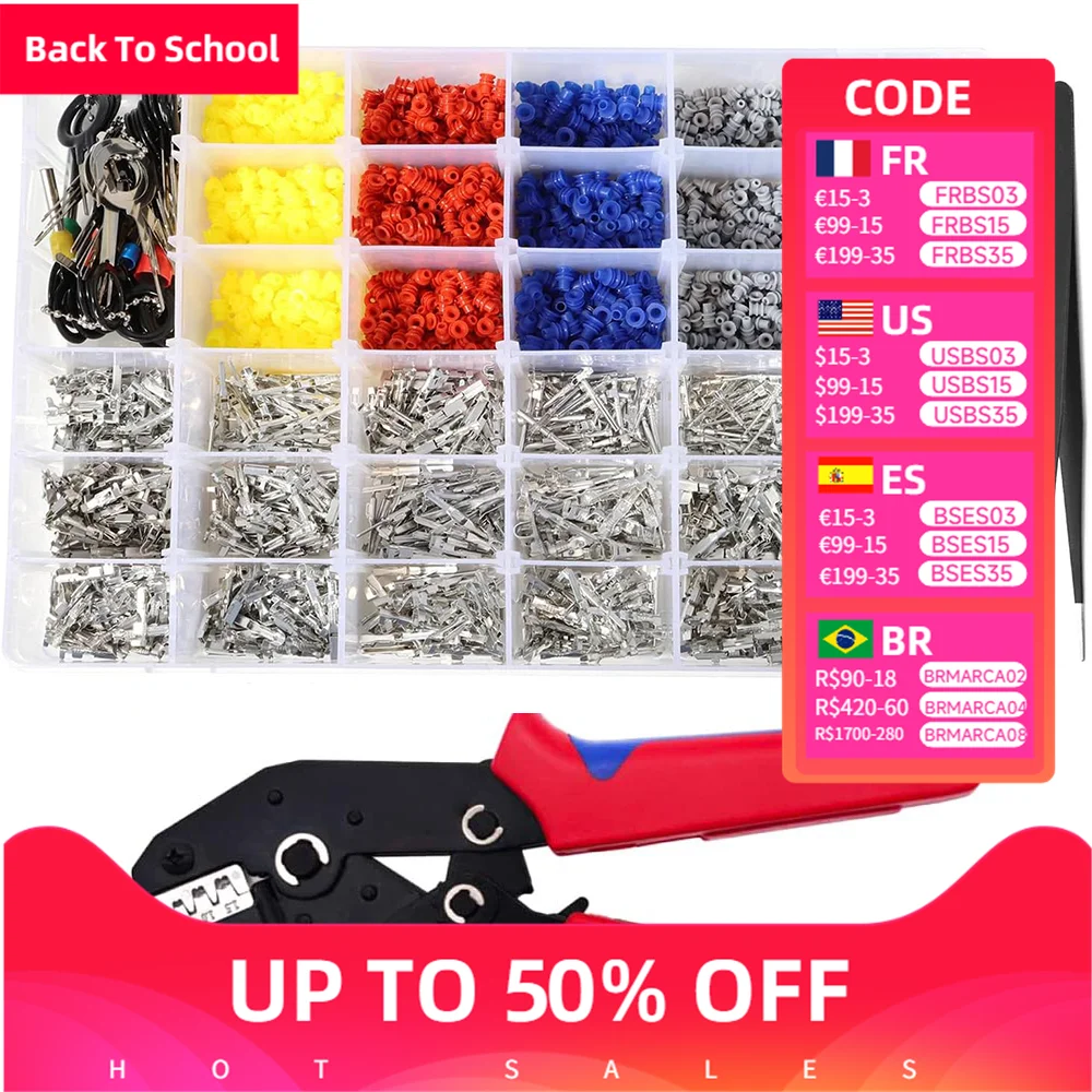 

SN-58B Crimping Tool,Crimp Plier Terminal Pin Connector Car Electrical Wire Non-Insulated Plug Male Female Crimp Pin Removal kit