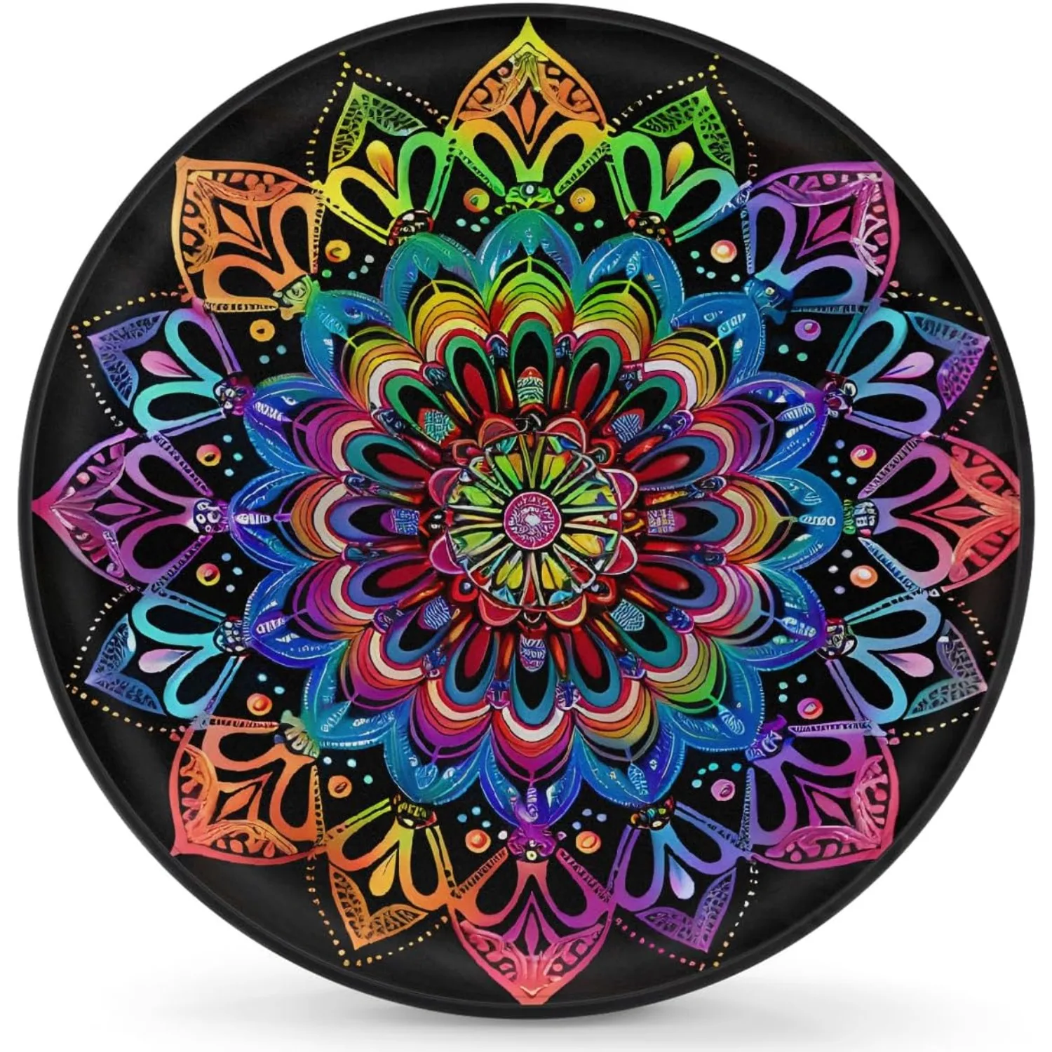 

Яркий чехол для запасного колеса с радужной мандалой, прочный, водонепроницаемый, подходит для автомобилей, грузовиков, внедорожников, фургонов