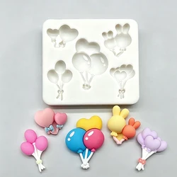 Heart Balloon Design Silicone Sugarcraft Mold Resin Tools Cupcake Baking Mould Fondant Cake Decorating Tools