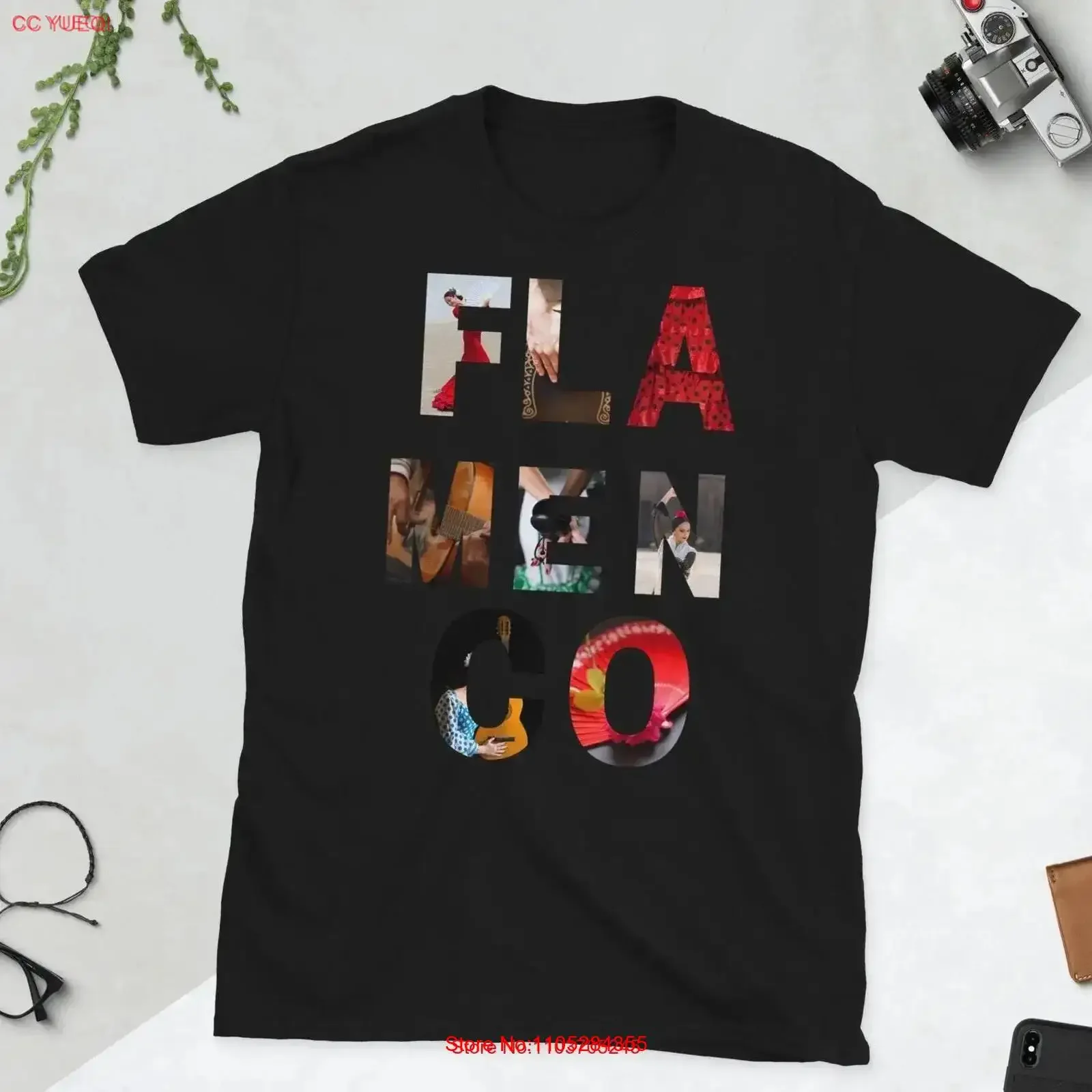 Flamenco Art T Shirt Vibrant Dancers Guitars Spanish Motifs Design for Dance Lovers vintage Washed designer clothes Stretched