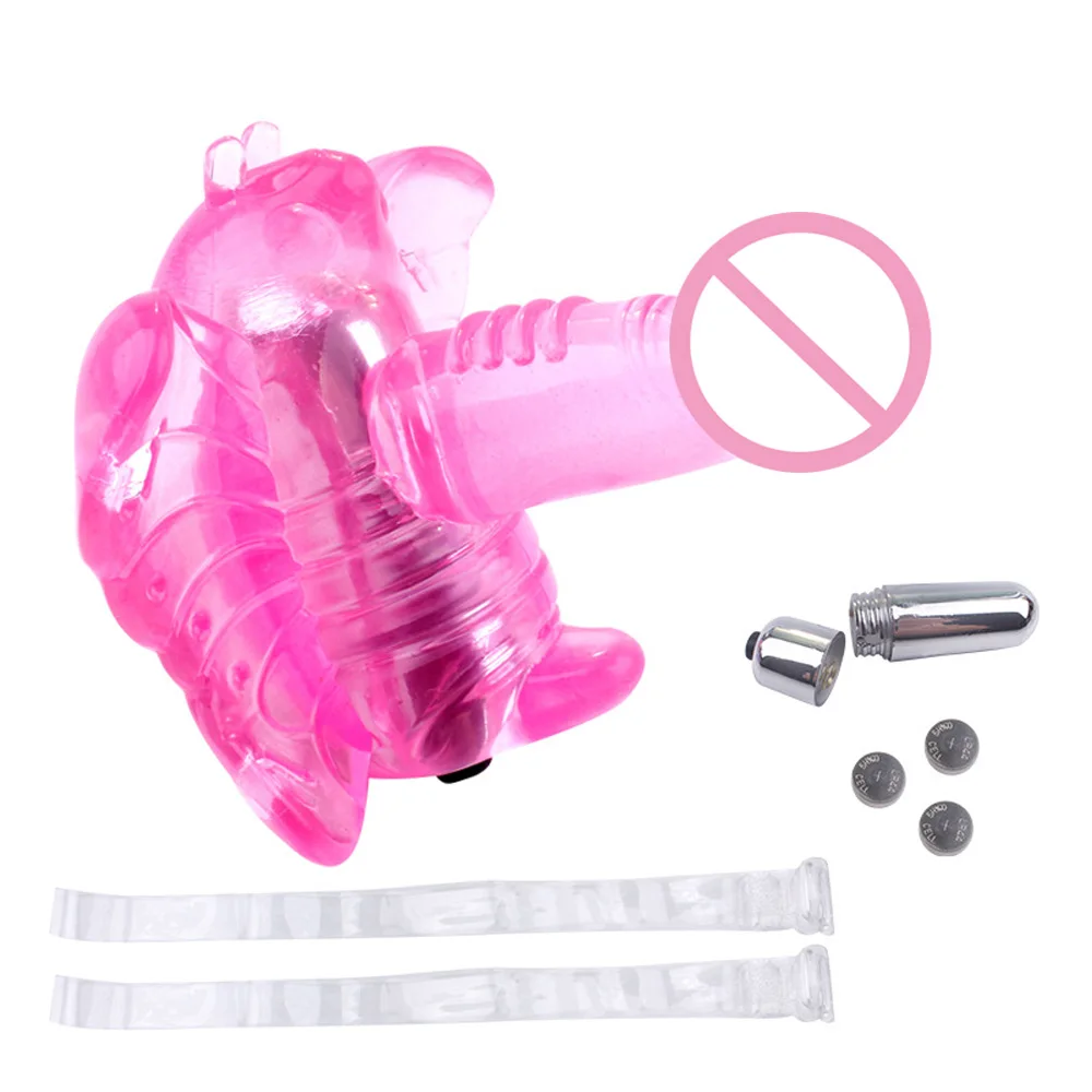 Strap On Dildo Vibrator Hands-Free Female Masturbator Butterfly Wearable Egg Vibrator Sex Toys for Women Orgasm G Spot Clitoral