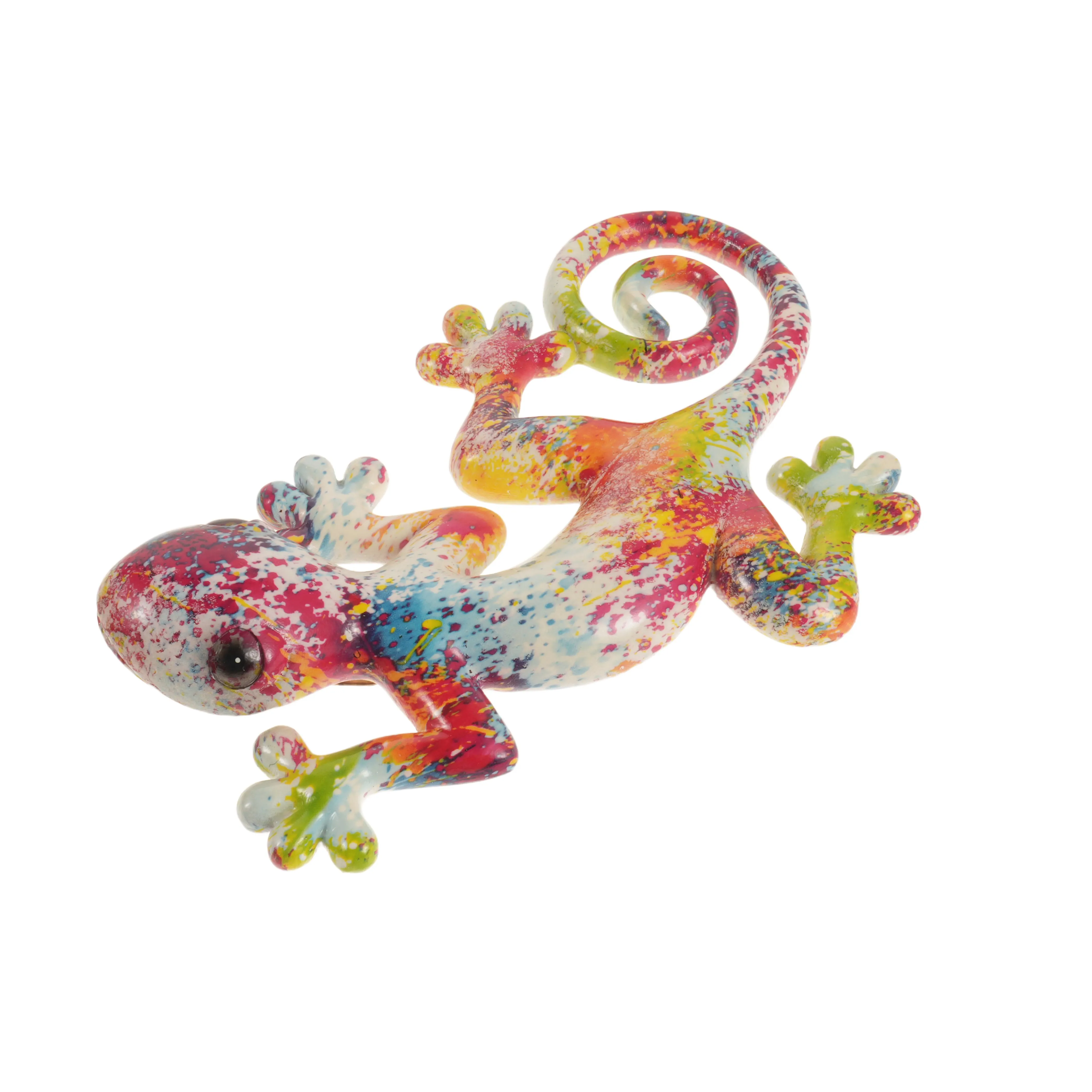 

Gecko Wall Resin Patio Decoration Sculpture Lizard Hanging Art For Garden Yard Patio Decoration Outdoor Wall Decor Animal