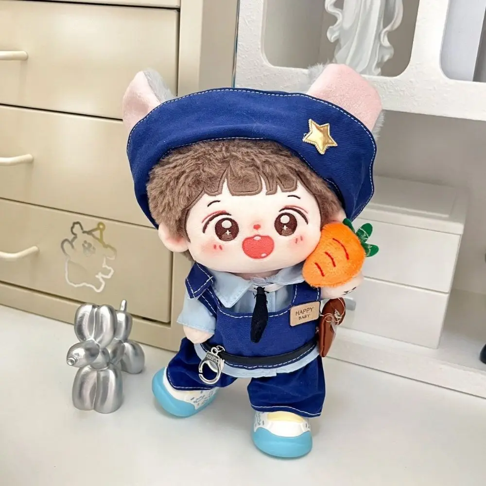 Rabbit Police 20CM Cotton Doll Clothes Carrot Casual Suit Stuffed Doll Plush Suit Boy Replacement Plush Toys Clothes