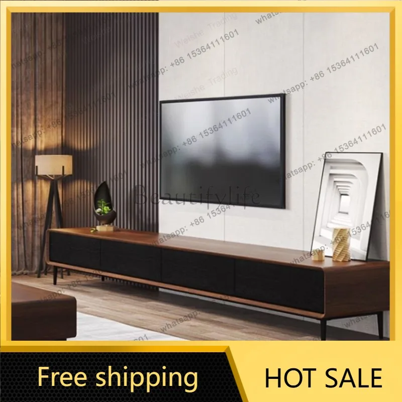 zj.Premium Space saving Tv Stand With Drawers Storage Modern Simple Tv Stand Rustic  Living Room Furniture