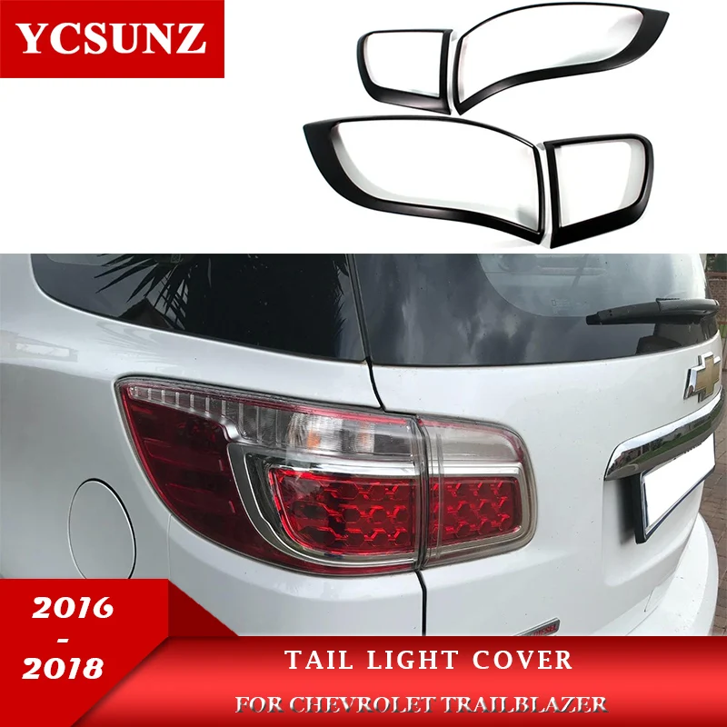 Matte Black Tail Lights Cover For Chevrolet TrailBlazer 2016 2017 2018 2019 ABS Rear Lamp Hood Car Accessories