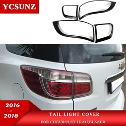Matte Black Tail Lights Cover For Chevrolet TrailBlazer 2016 2017 2018 2019 ABS Rear Lamp Hood Car Accessories