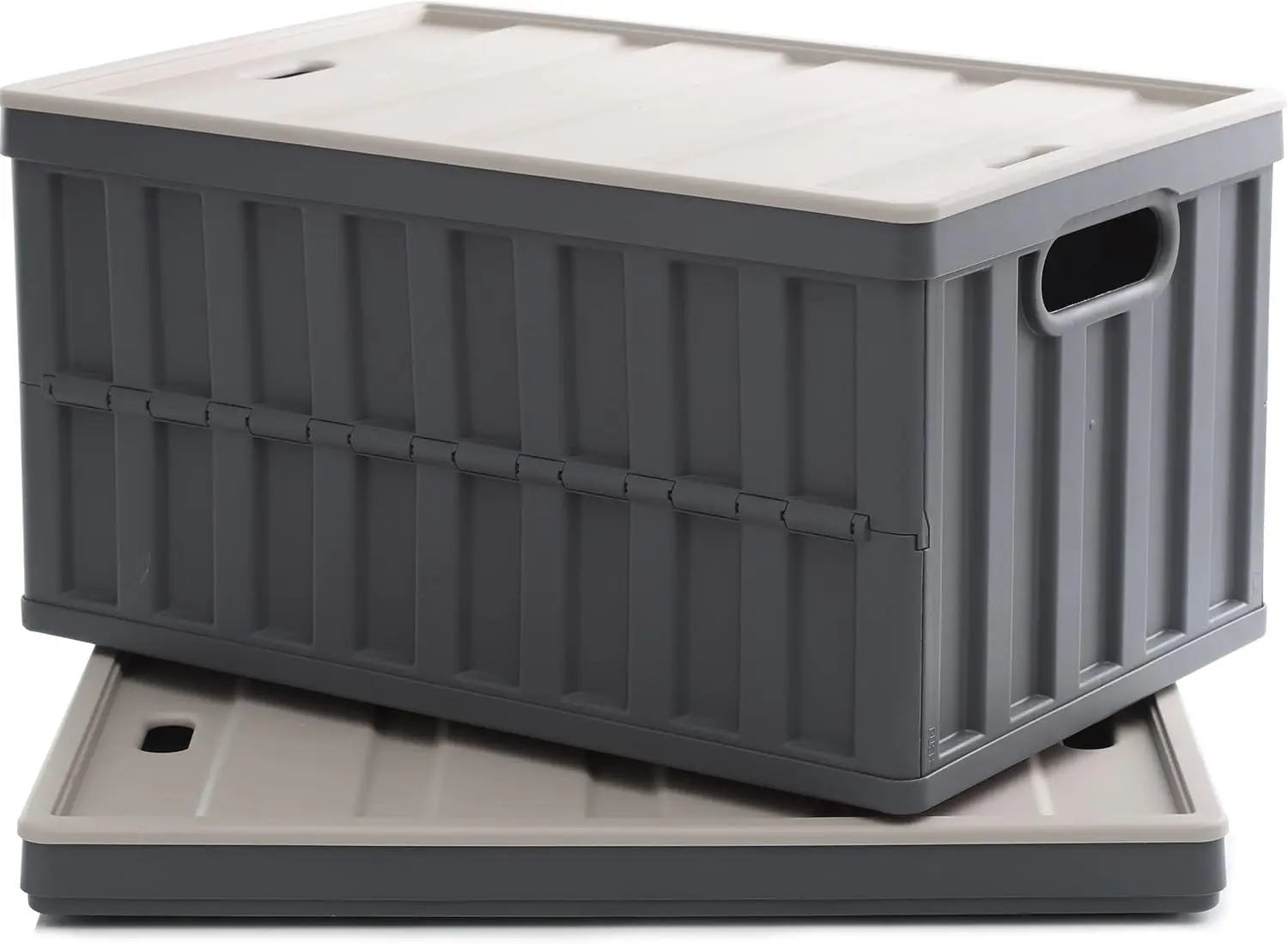 

64L Collapsible Storage Bins with Lids Plastic Storage Containers for Organizing Stackable Storage Box Large Heavy Duty Utili