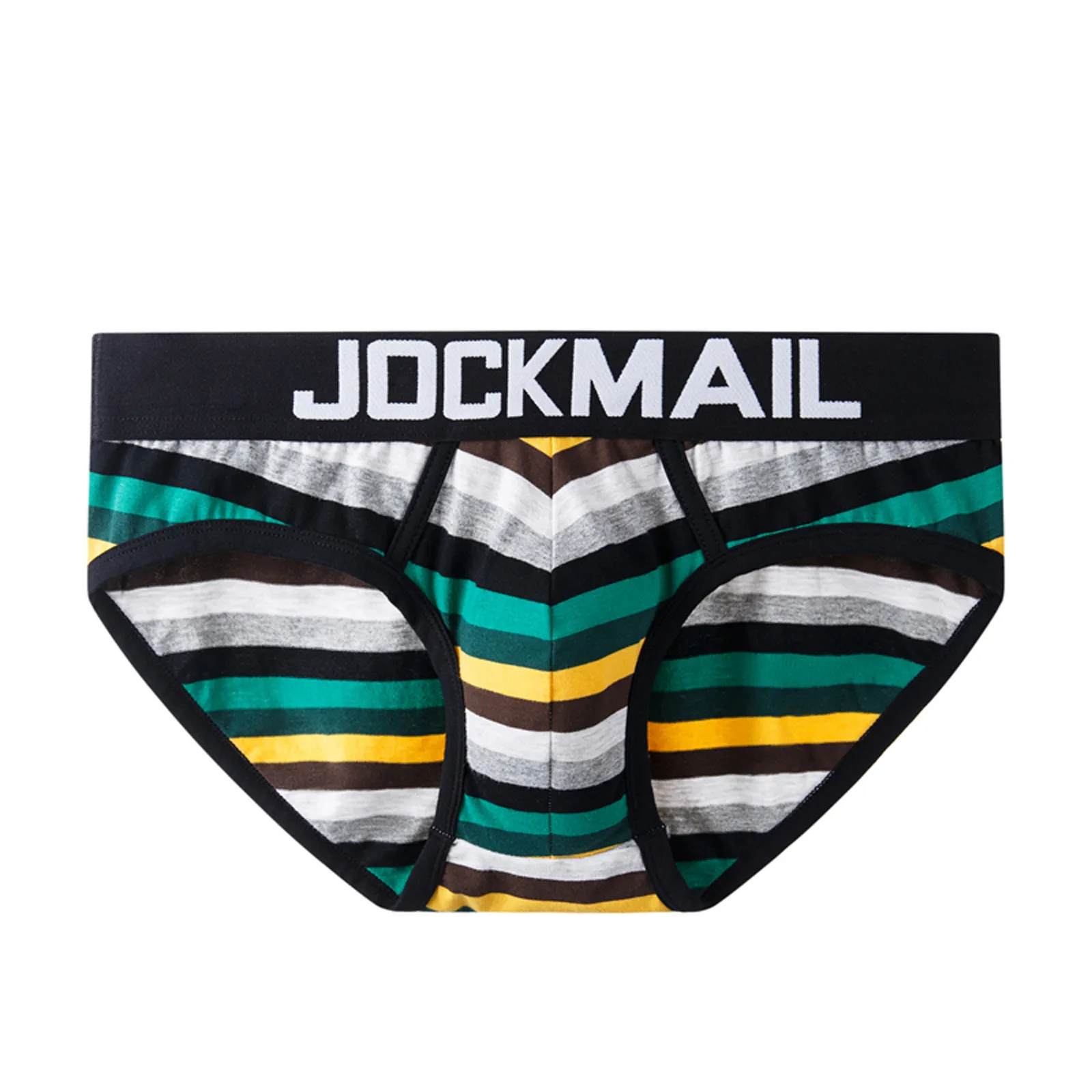 JOCKMAIL-Shorts de Boxer Listrado Respirável Masculino, Cuecas Sexy, Arco-íris, Cintura Baixa, Moda Masculina, Novo