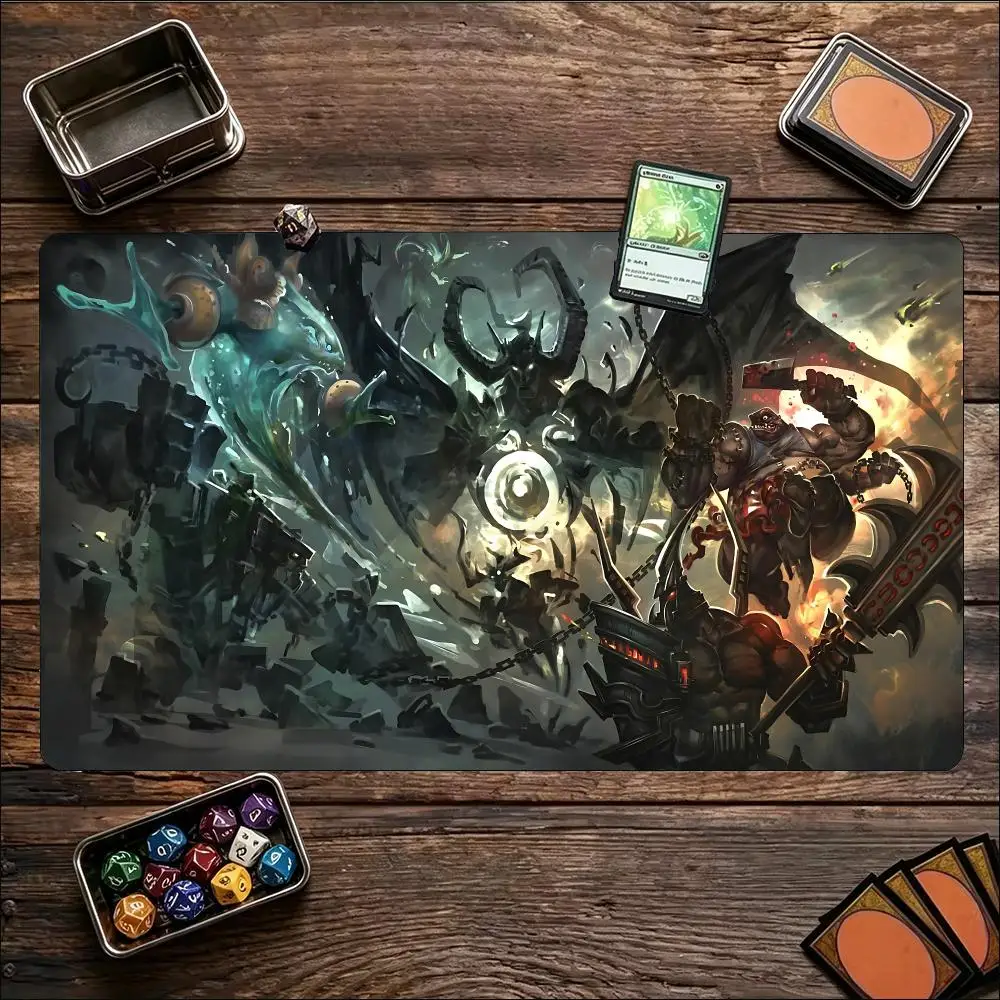 Dark Shadow Dragon Large Game Mat Non‑Slip Rubber Playmat Stunning Dark Fantasy Art for Trading Card Tabletop Gaming Sessions