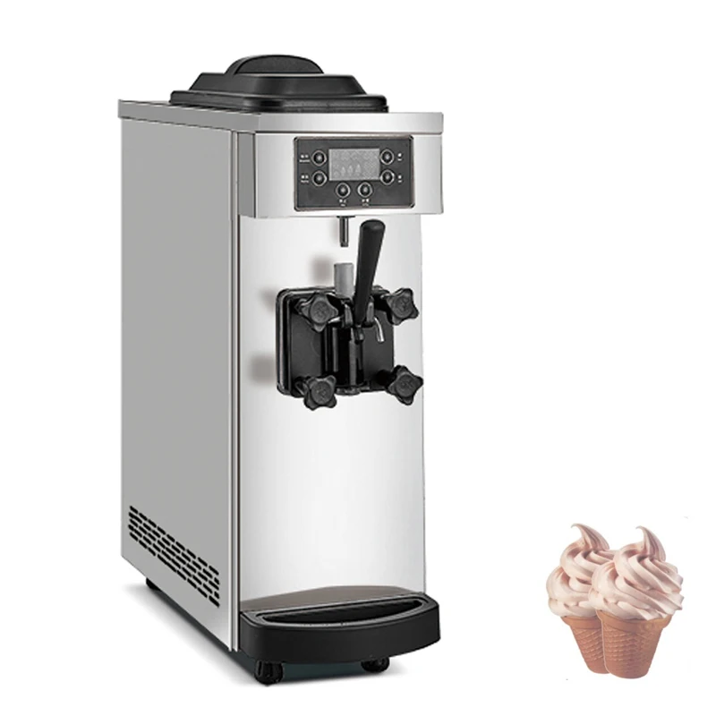 Commercial 10-12L/H Ice Cream Machine Single Flavor Soft Ice Cream Maker Machine Stainless steel freezing equipment