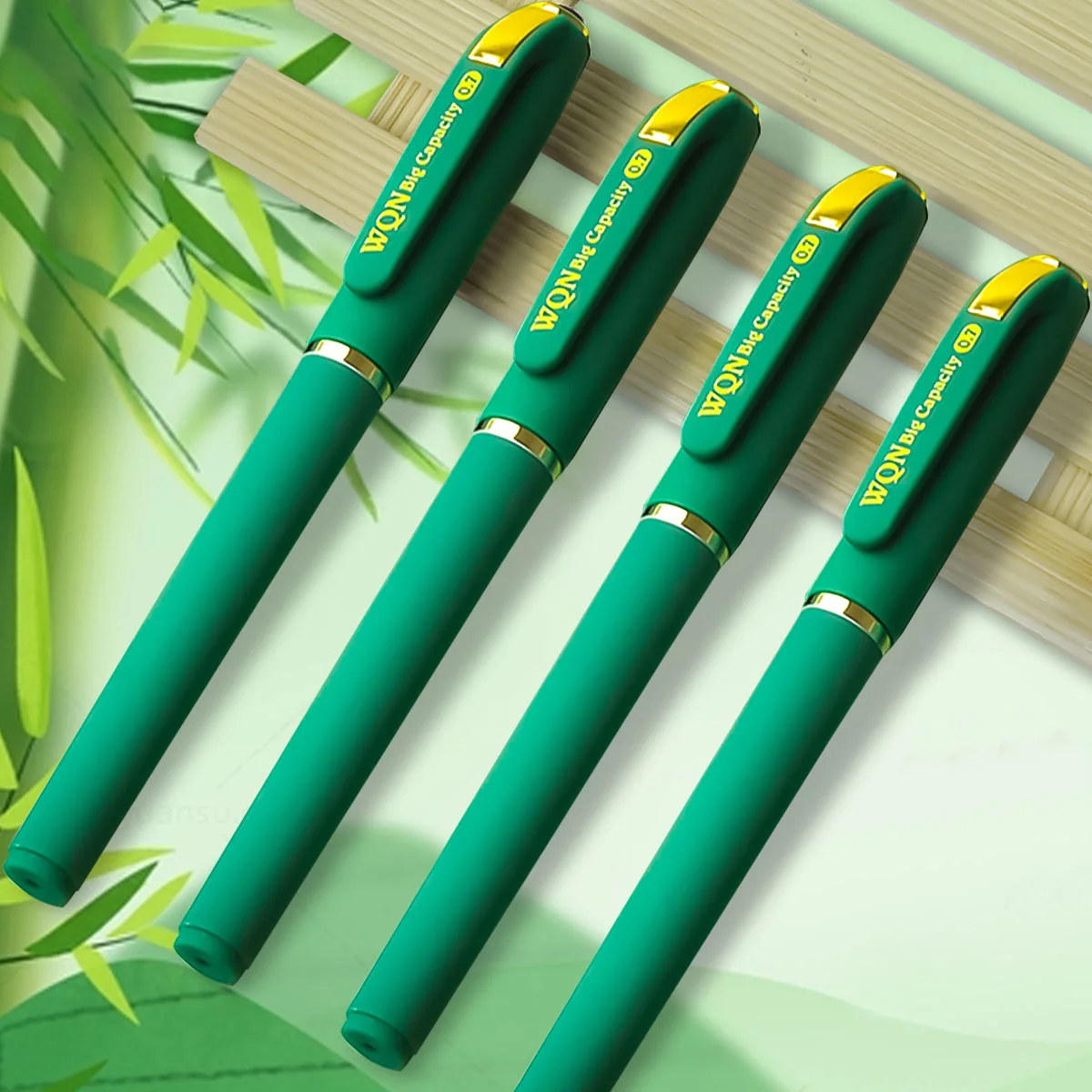 3/6/12pcs Green Series 1.0MM Gel Pen Student Soft Touch Writing Pen Green Stationery Pen Office School Supplies New