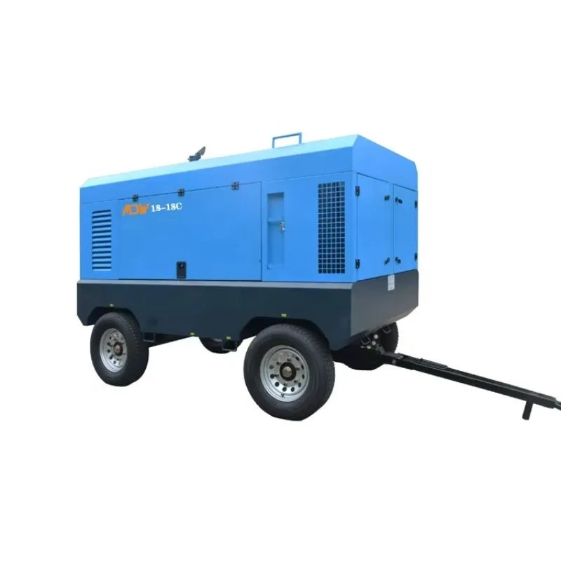 Compresor diésel móvil 18bar 13bar 650CFM compresor de aire de tornillo de motor diésel para cuartera MDW18-18C
