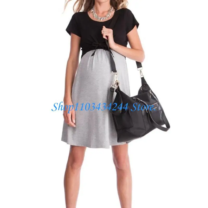 

Maternity Dress for Stylish Look Comfortable Short Sleeve Bodycon Dress