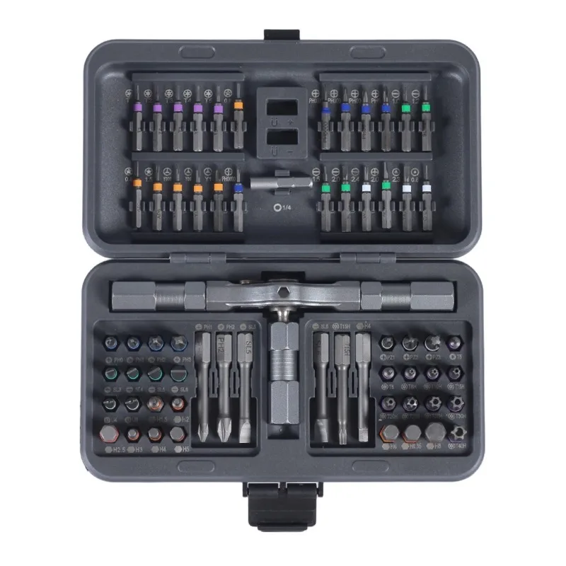 JZD 66 in 1 Ratchet Screwdriver Set High Hardness Multifunctional Household Tool Kit Including Wrenches And Screwdrivers