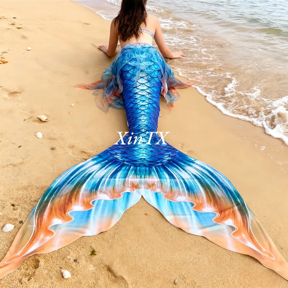Colas de sirena grandes y personalizadas para hombres y mujeres, disfraz de sirena, fotos de modelos de sirena en la playa, fotos de nadadoras, acuario, cosplay.